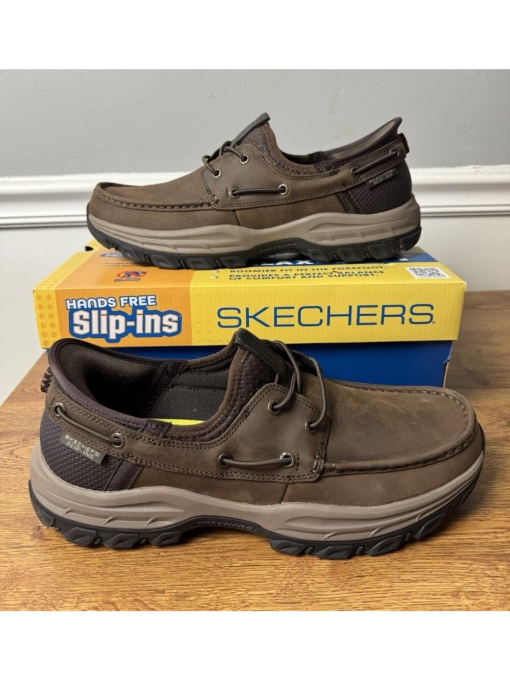 SKECHERS Knowlson Shore Thing Cocoa Brown Slip-ins Shoe Mens Size 11